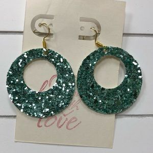 Mermaid Glitter Vinyl Earrings